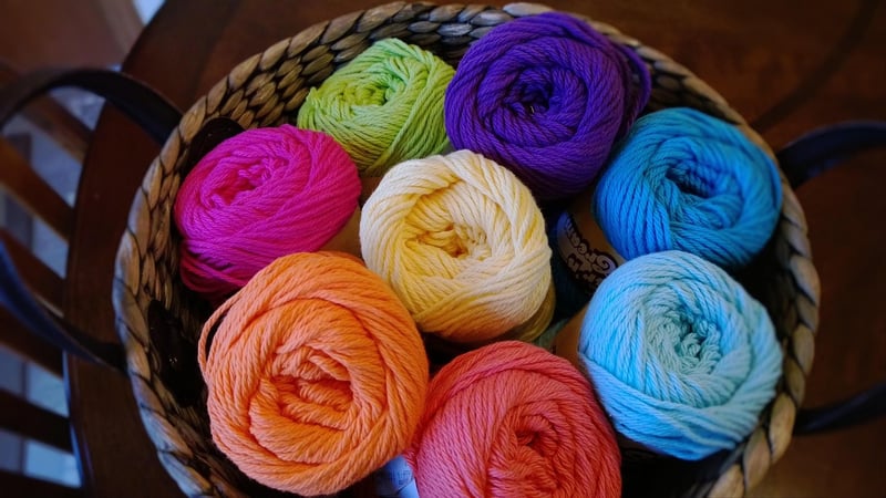 Yarn and knitting needles